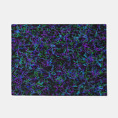 Paars, zwart en blauw Abstract Deurmat (Voorkant)