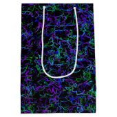 Paars, zwart en blauw Abstract Medium Cadeauzakje (Achterkant)