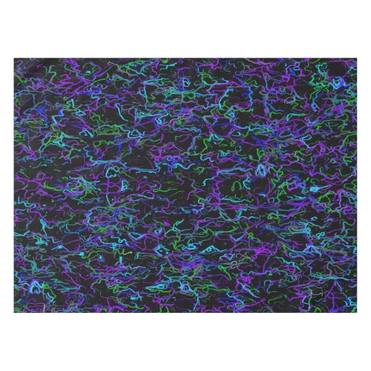 Paars, zwart en blauw Abstract Tafelkleed (Voorkant (Horizontaal))