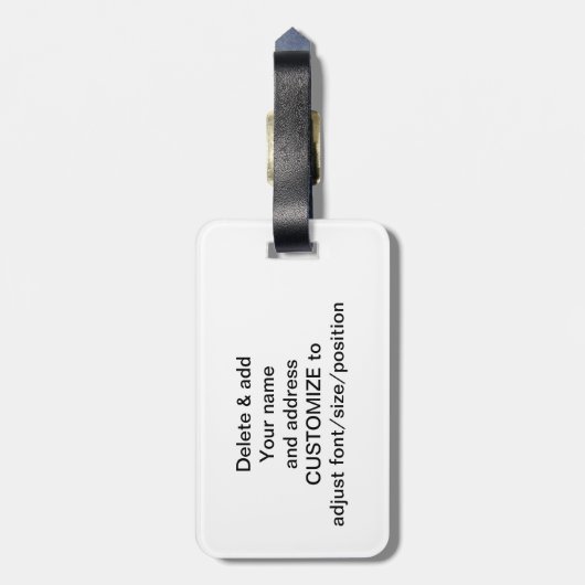 Paars zwart en zilver bagagelabel (Achterkant verticaal)