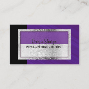 Paars Zwart en Zilver Paparazzi Fotografie Visitekaartje
