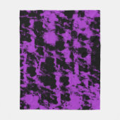 Paars Zwart Fleece Deken (Voorkant)