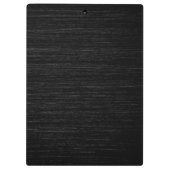 Paars zwart geborsteld metaal glitter monogram klembord (Achterkant)