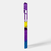 Paars zwart-gele explosiekleurenflaun Case-Mate iPhone case (Achterkant / Links)