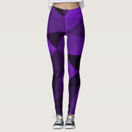 Paars zwart geometrisch gaas patroon leggings