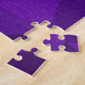 Paars zwart geometrisch gaas patroon legpuzzel (Zijkant)