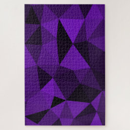 Paars zwart geometrisch gaas patroon legpuzzel