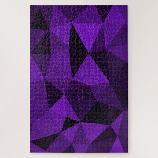 Paars zwart geometrisch gaas patroon legpuzzel (Verticaal)