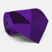 Paars zwart geometrisch gaas patroon stropdas (Opgerold)