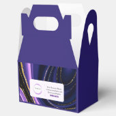 Paars Zwart Goud Marmer Klein Zakelijk  Bedankdoosjes (Geopend)