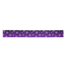 Paars/zwart gradiënt Snowflake Satin Ribbon