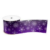 Paars/zwart gradiënt Snowflake Satin Ribbon Satijnen Lint (Spoel)