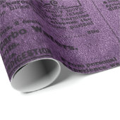 Paars & Zwart Grunge Vervuild Oude Krant Cadeaupapier (Rol Hoek)