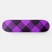 Paars Zwart Kruisraster Buffalo Check Persoonlijk Skateboard (Horizontaal)