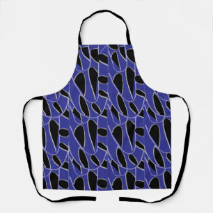 Paars Zwart Modern Abstract Schort