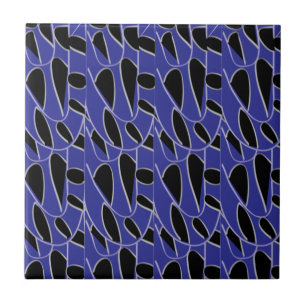Paars Zwart Modern Abstract Tegeltje