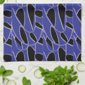 Paars Zwart Modern Abstract Theedoek (Gevouwen)