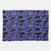 Paars Zwart Modern Abstract Theedoek (Horizontaal)