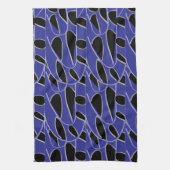 Paars Zwart Modern Abstract Theedoek (Verticaal)