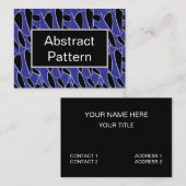 Paars Zwart Modern Abstract Visitekaartje (Voorkant / Achterkant)
