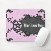 Paars/zwart, speciaal aangepast pentakel muismat (Met muis)