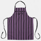 Paars zwart Stripe Halloween Colour Schort (Voorkant)