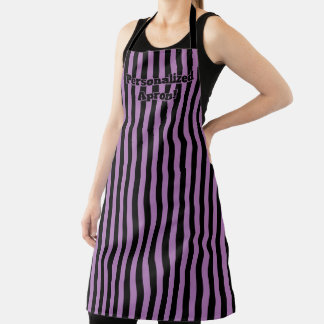 Paars zwart Stripe Halloween Colour Schort