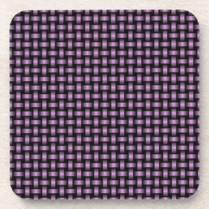 Paars zwart weefpatroon bier onderzetter