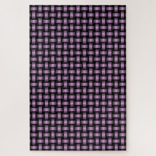 Paars Zwart Weefpatroon Legpuzzel