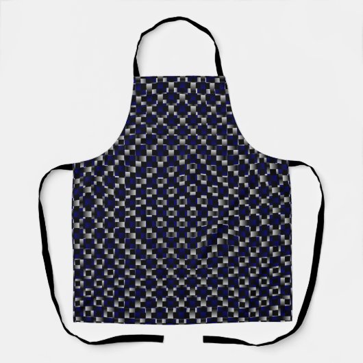 Paars Zwart Weefpatroon Schort (Voorkant)