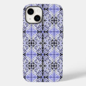 Paars zwart wit  Abstract herhaal patroon Case-Mate iPhone Case (Achterkant)