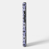 Paars zwart wit  Abstract herhaal patroon Case-Mate iPhone Case (Achterkant / Links)