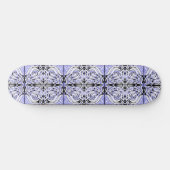Paars zwart-wit, Abstract, herhaal patroon Persoonlijk Skateboard (Horizontaal)
