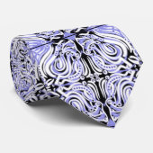 Paars zwart wit Abstract herhaal patroon Stropdas (Opgerold)