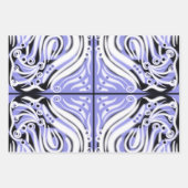 Paars zwart wit, Abstract patroon Inpakpapier Vel (Voorkant 2)