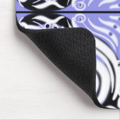 Paars zwart wit  Abstract patroon Muismat (Hoek)