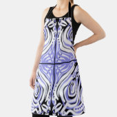 Paars zwart wit, Abstract patroon Schort (Insitu)