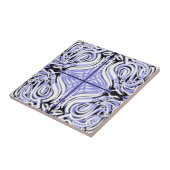 Paars zwart wit  Abstract patroon Tegeltje (Zijkant)