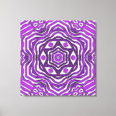 Paars zwart-wit cirkelvormig ontwerp canvas afdruk (Voorkant)