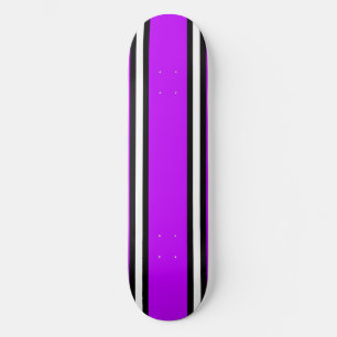 Paars zwart-wit gestreept skateboarddek skateboard