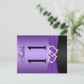 Paars, zwart-wit met hartslag Tabelnummer na Kaart (Staand voorkant)