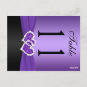 Paars, zwart-wit met hartslag Tabelnummer na Kaart (Achterkant)