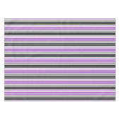 Paars Zwart Wit Strepen Patroon Ontwerp  Tafelkleed (Voorkant (Horizontaal))