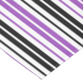 Paars Zwart Wit Strepen Patroon Ontwerp  Tafelkleed (Gekanteld)