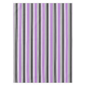Paars Zwart Wit Strepen Patroon Ontwerp  Tafelkleed (Voorkant)