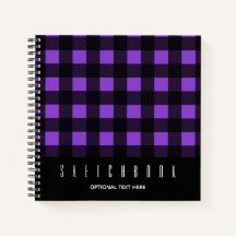 Paars zwart zakje Gingham Check Patroon
