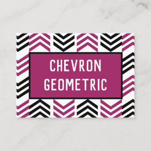 Paars Zwarte Chevron Geometrisch Visitekaartje