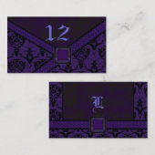 Paars & Zwarte Goth Kant Trouwjurk Plaatskaartje (Voorkant / Achterkant)