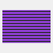 Paars zwarte strips Polka Dot Halloween Inpakpapier Vel (Voorkant 3)