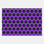 Paars zwarte strips Polka Dot Halloween Inpakpapier Vel (Voorkant 2)